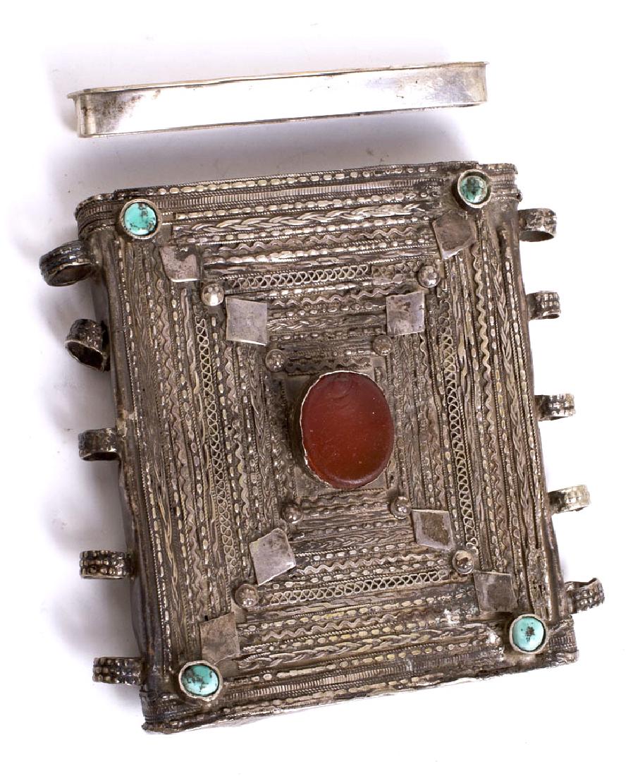 19th century Middle Eastern Silver Book Holder. Size 4 (1 of 3)