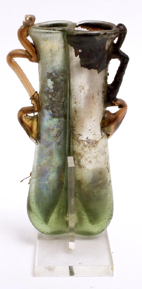 Ancient Roman glass Balsamarium c.1st-2nd century AD (1 of 2)