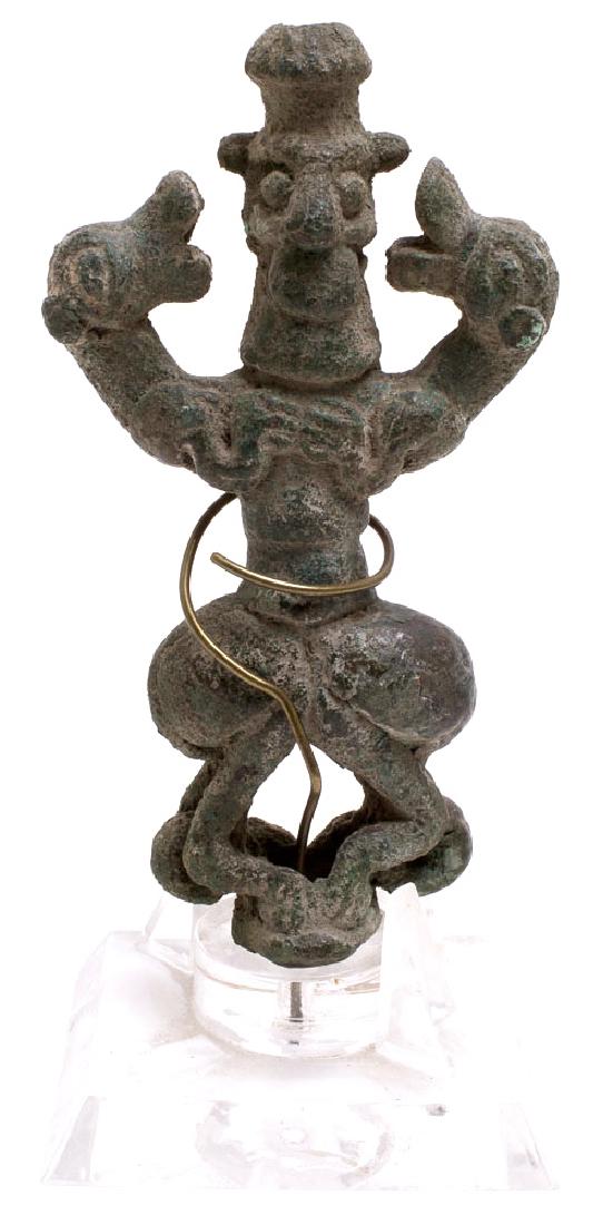 Ancient Near Eastern Luristan Bronze Master Of Animals (1 of 2)