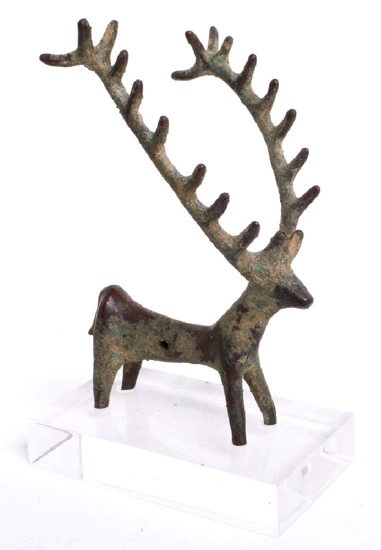 Ancient Near Eastern Luristan Bronze Deer c.1000 BC. (1 of 2)