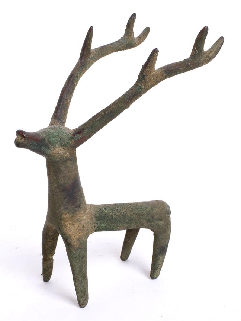 A Near Eastern Luristan Style Bronze Deer. (1 of 2)