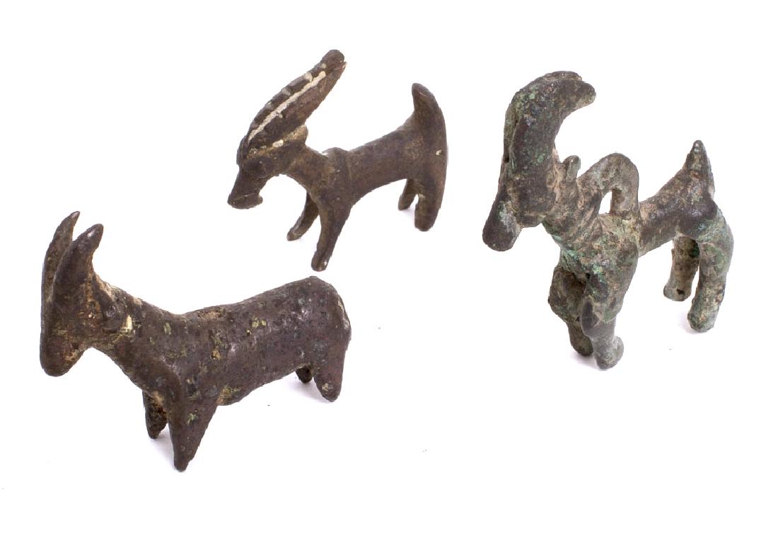 Lot of 3 Ancient Near Eastern Luristan Bronze Deers (1 of 2)