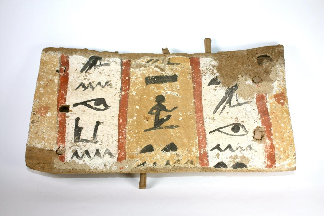 Ancient Egyptian Sarcophagus Wood Panel c.635 BC. (1 of 2)