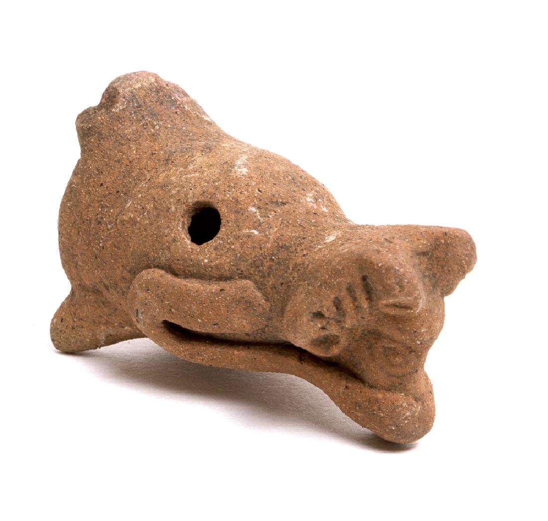 Ancient Pre Columbian Pottery Whistle c.100 BC-500 AD (1 of 2)