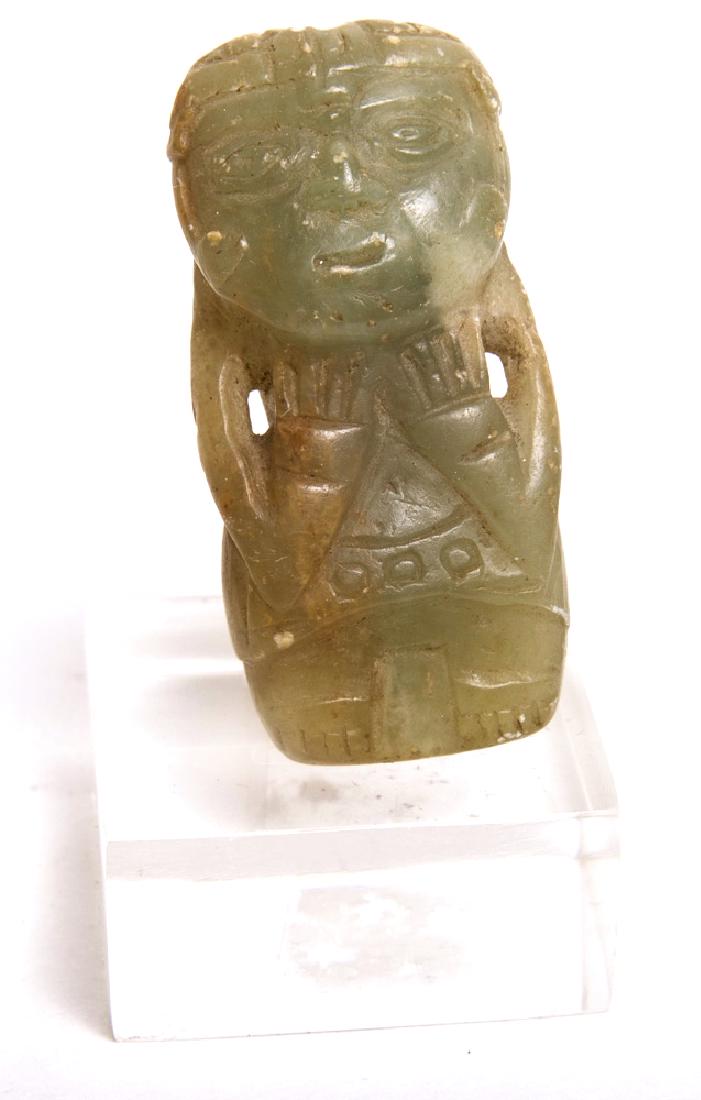 Ancient Pre-Columbian Carved Jade Fertility Figure c.50 (1 of 2)