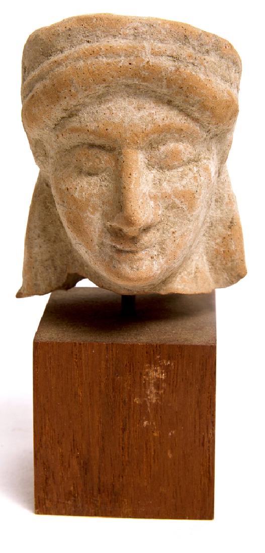 Ancient Greek Terracotta Head of a Youth c.5th cent BC. (1 of 2)