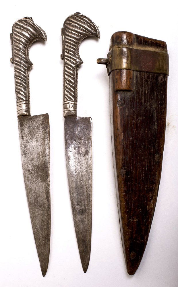 A Middle Eastern Double Dagger with silver handle (1 of 5)