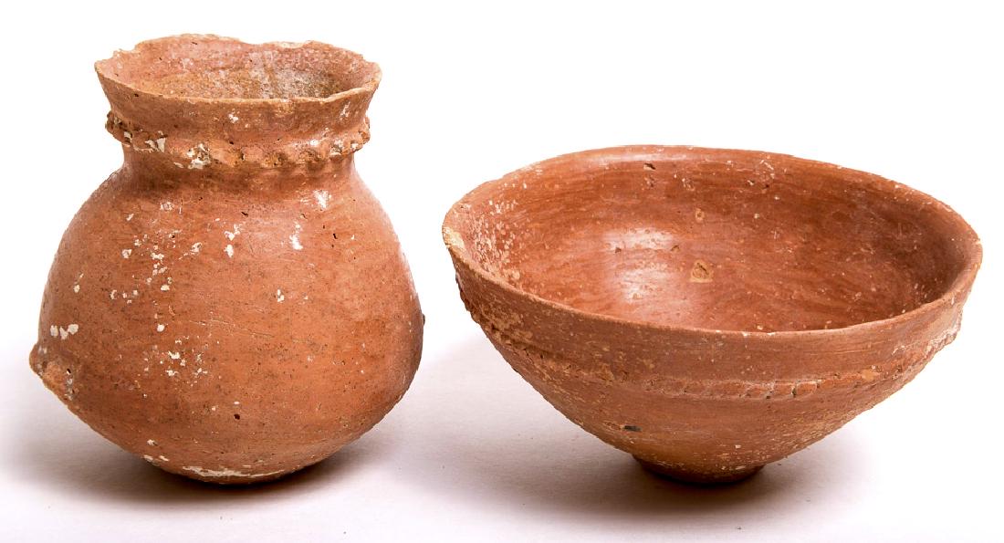 Lot of 2 Holy Land Bronze Age Pottery Bowl/Jar c.2500 (1 of 1)