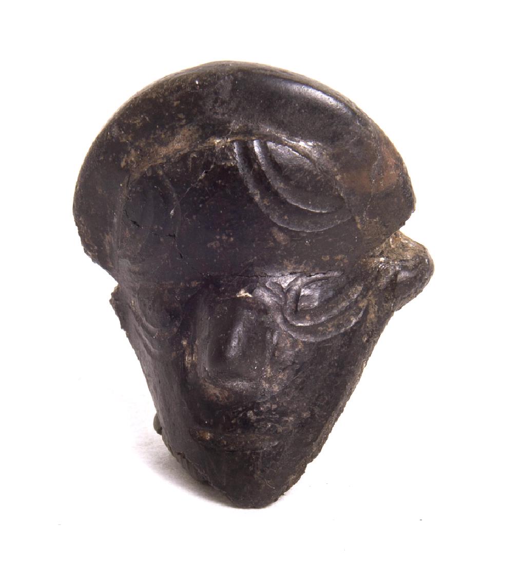 Ancient Pre Columbian Peru Terracotta Head c.1200 AD (1 of 2)