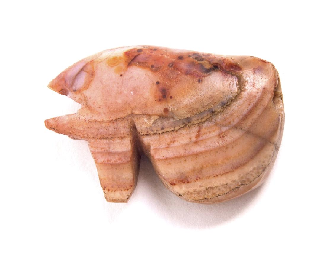 Ancient Egyptian Agate Amulet Of Eye Of Horus c.300 BC: Ancient Egyptian Agate Amulet Of Eye Of Horus c.300 BC. Size 1 3/8 inches length. A Large Agate Amulet of Eye of Horus. Condition: perfect. Provenance: from the estate of Robert Thompson of Philadelph