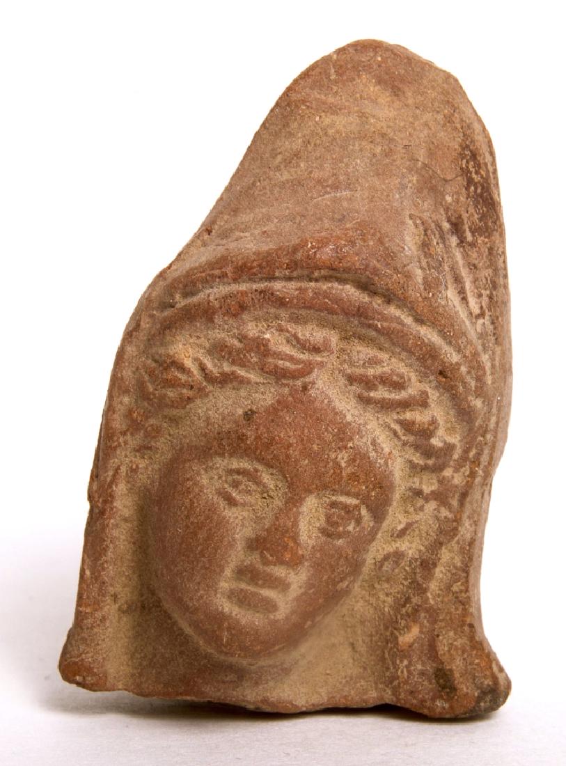 Ancient Hellenistic Terracotta Head of WOMAN C.3RD cent (1 of 2)