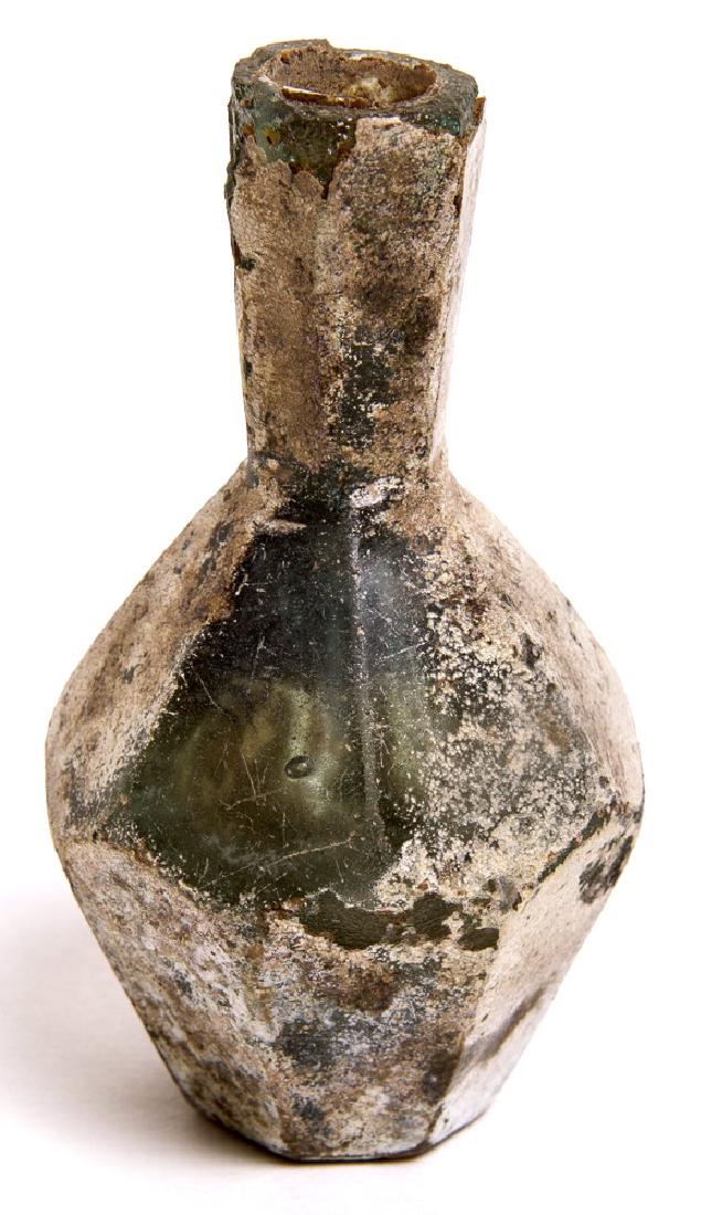Ancient Islamic Cut Glass Bottle c.8th century AD. (1 of 2)