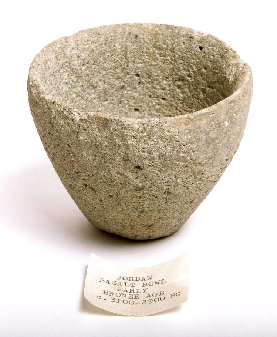 Ancient Bronze Age Basalt Stone Bowl c.3100 BC (1 of 1)