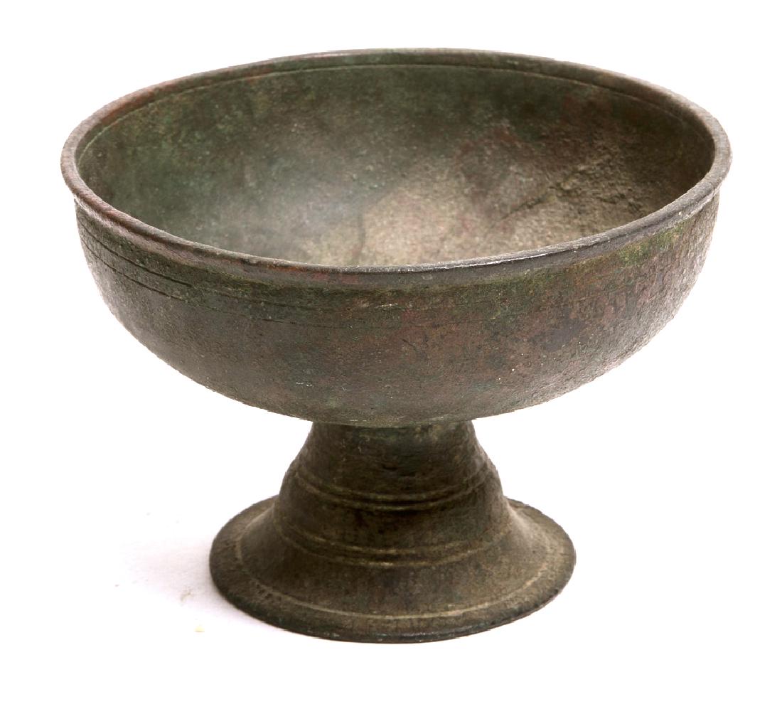 Ancient Near Eastern Footed Bronze Bowl c.6th cent BC. (1 of 1)