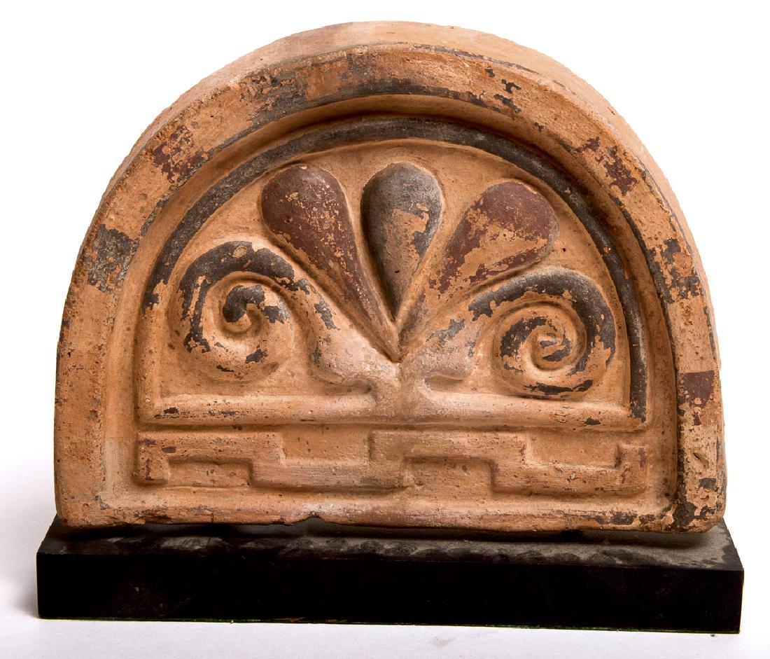 Large Ancient Etruscan Pottery Antifix c.6th century BC (1 of 3)