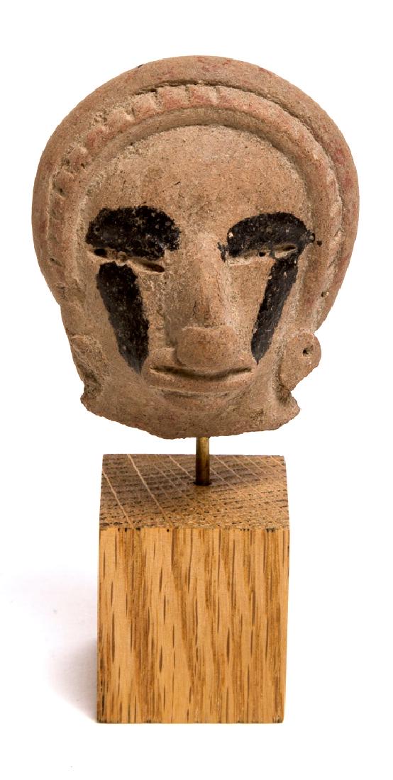 Ancient Pre Columbian Pottery head c.5th cent AD (1 of 3)