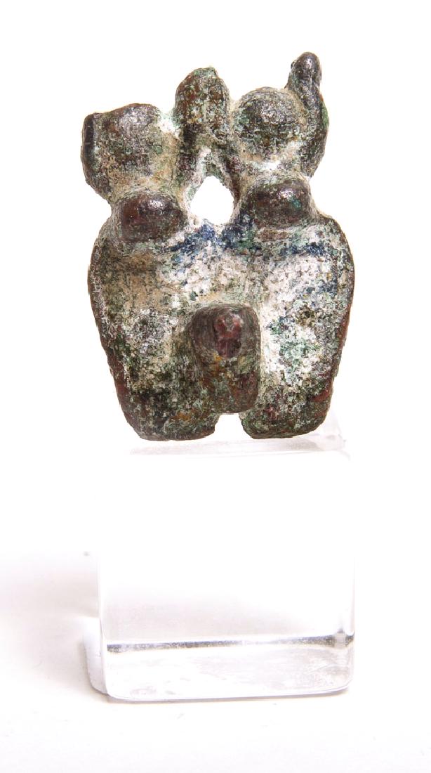 Ancient Egyptian Bronze Amulet Of Uraeus c.300 BC. (1 of 3)