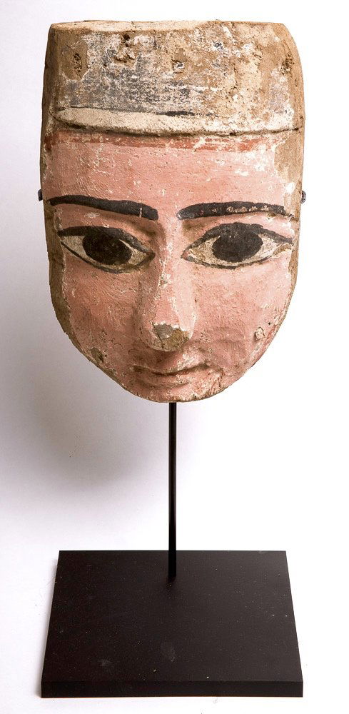 Ancient Egyptian Mummy Wood Mask c.635 BC. (1 of 3)