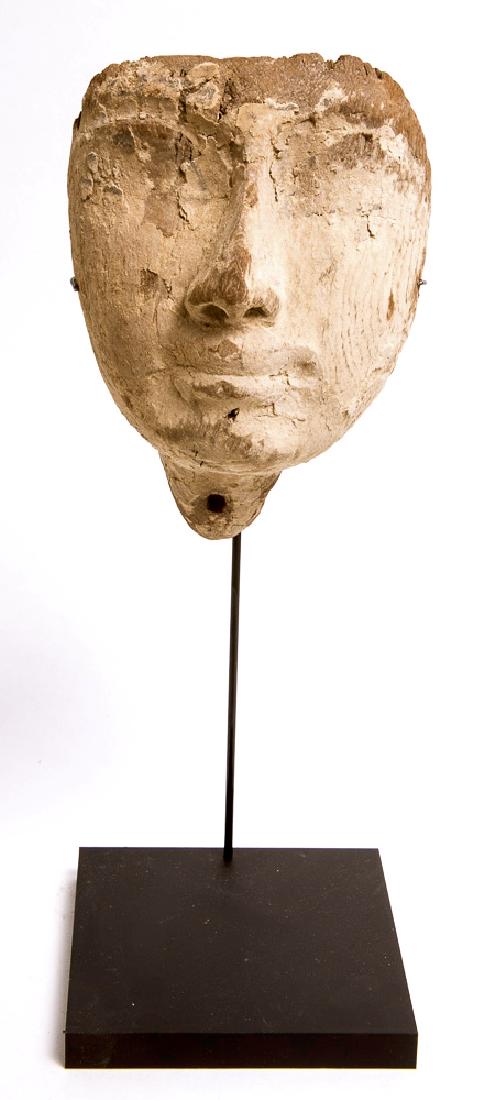 Ancient Egyptian Mummy Wood Mask c.635 BC. (1 of 3)