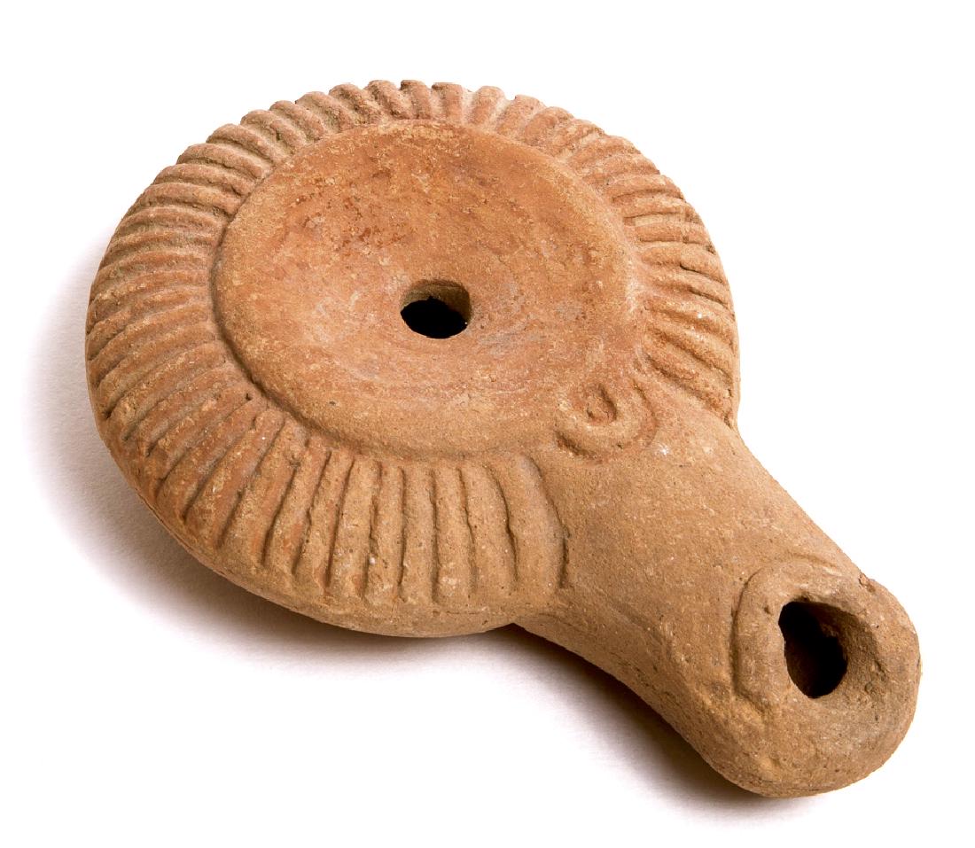 Ancient Hellenistic Terracotta Oil Lamp c.3rd cen BC (1 of 1)