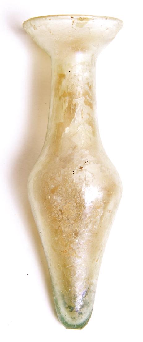 Ancient Roman Iridescent Glass Bottle c.1st-2nd cen AD (1 of 2)