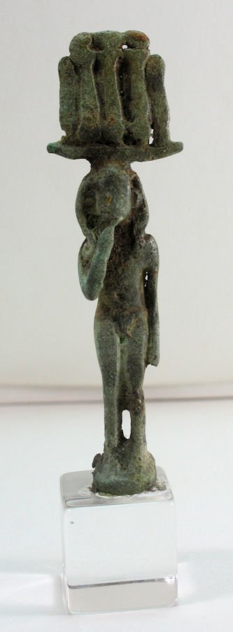 Ancient Egyptian Bronze Figure of Harpocrates c.600 BC (1 of 3)