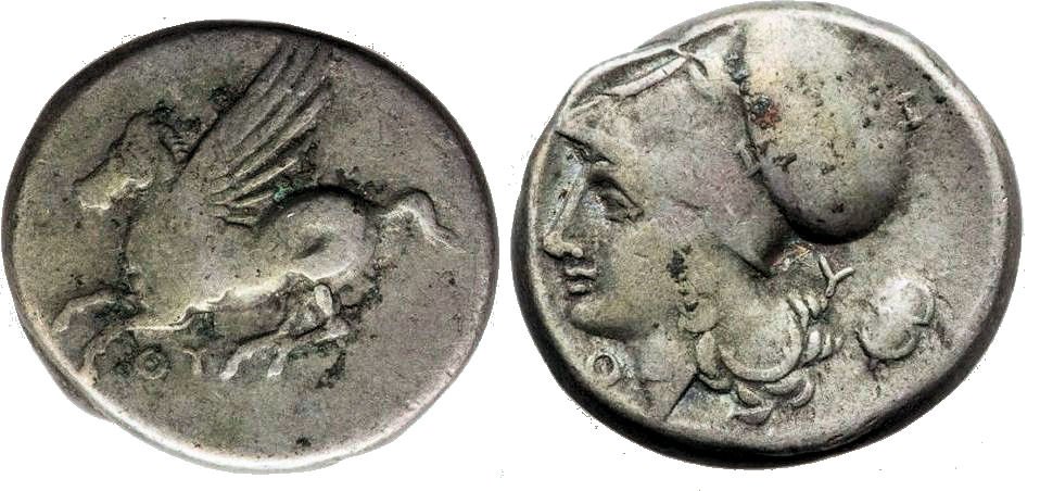 Ancient Greek AKARNANIA Thyrrheion c320 BC Pegasos Coin (1 of 1)