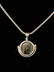 Ancient Roman Bronze coin set in Silver Necklace