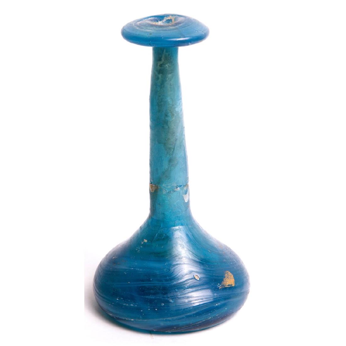 Ancient Islamic blue Glass Vessel c.8th-12th century AD (1 of 1)