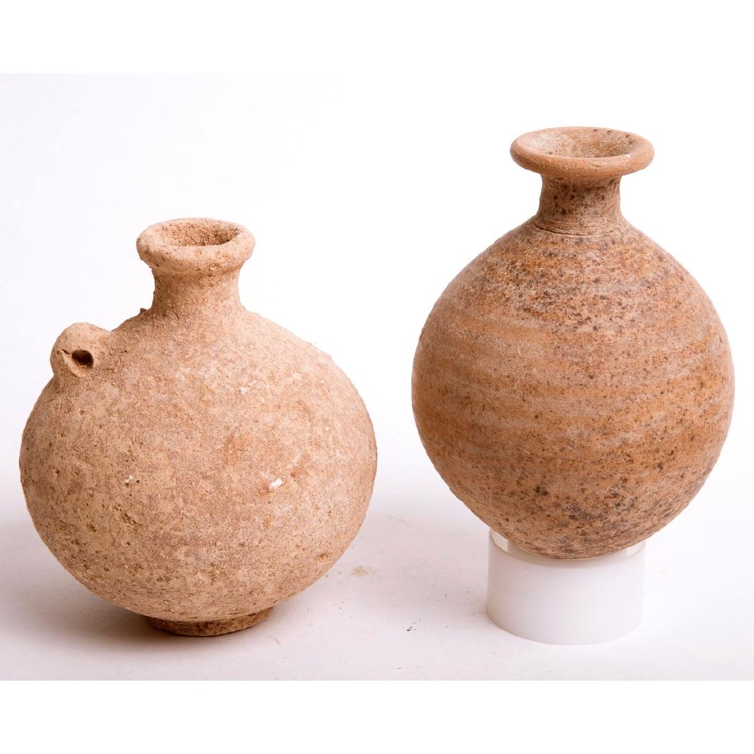 Lot of 2 Ancient Holy Land Terracotta Jars c.1st cen AD (1 of 1)