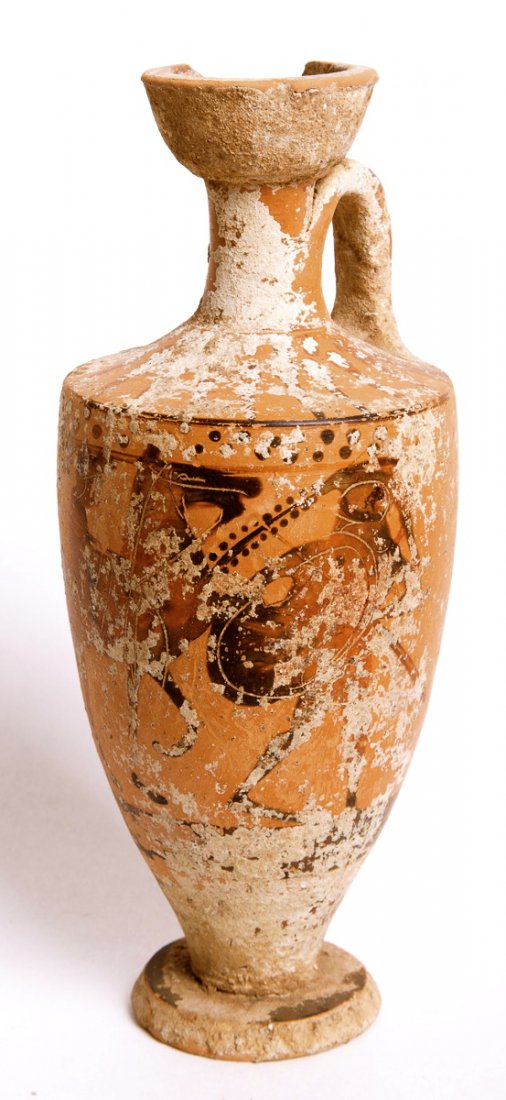 Ancient Greek Attic Pottery BLACK FIGURE LEKYTHOS c 5th