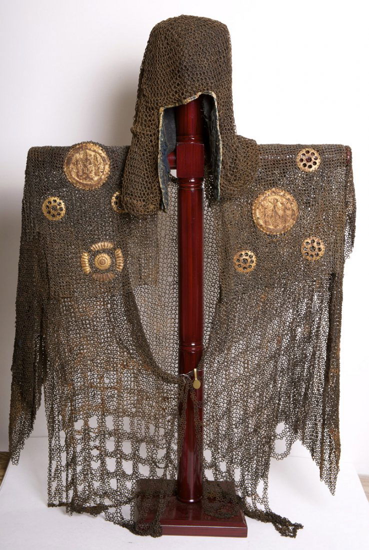 Antique Japanese samurai chainmail Armor c.17th (1 of 3)