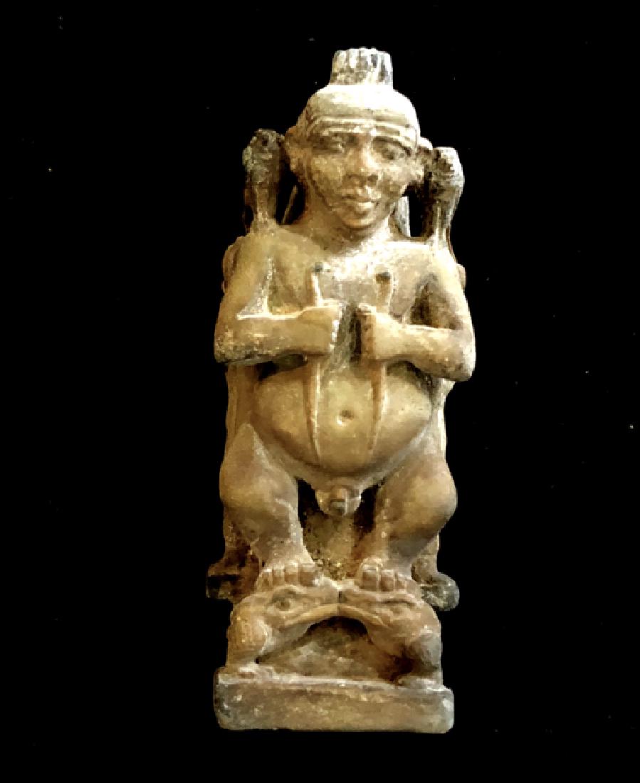 Ancient Egyptian Faience Amulet of Pataikos c.664 BC (1 of 6)