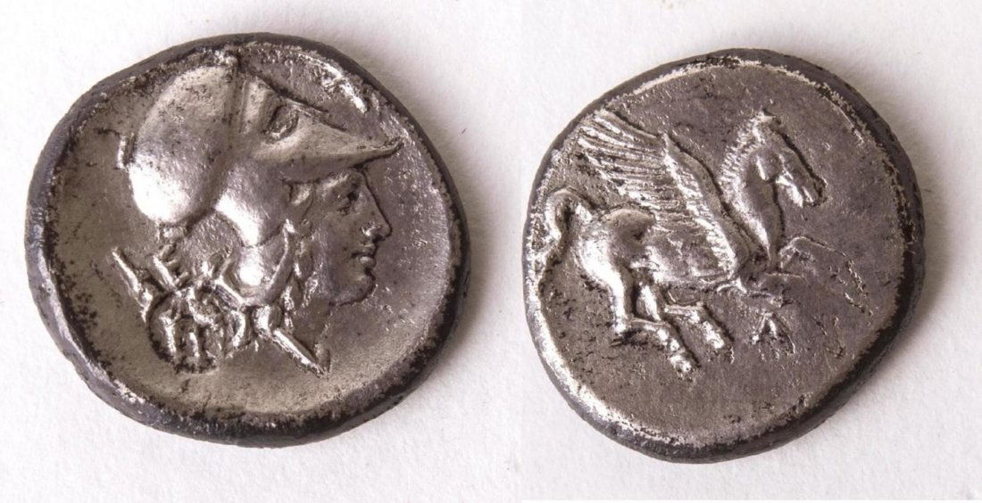 Ancient Greek Silver Stater Illyria Dyrrhachion, Coin (1 of 2)