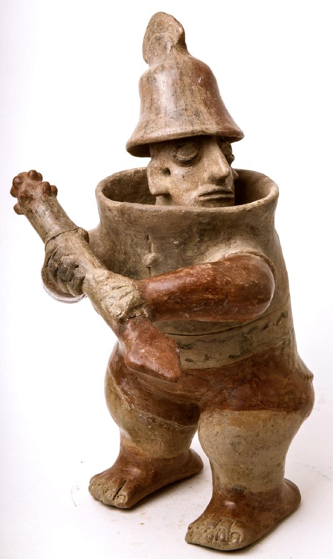 Large Ancient Pre Columbian Jalisco Pottery Warrior (1 of 4)