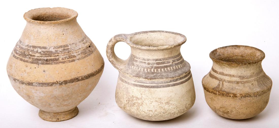 Lot of 3 Ancient Indus Valley Terracotta Vessels c.2nd (1 of 1)