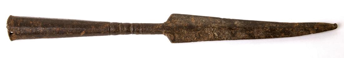 A Medieval Socketed Iron Spear Point c.13th-14th cen AD (1 of 2)