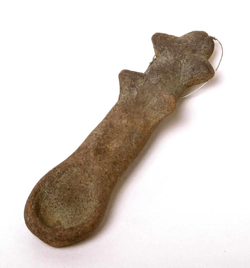 Ancient Pre Columbian Mexico Toltec Terracotta Spoon (1 of 2)
