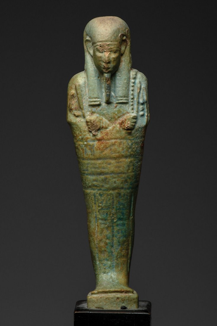 ANCIENT Egyptian Faience Ushabti Late Period, ca. 700-3 (1 of 4)