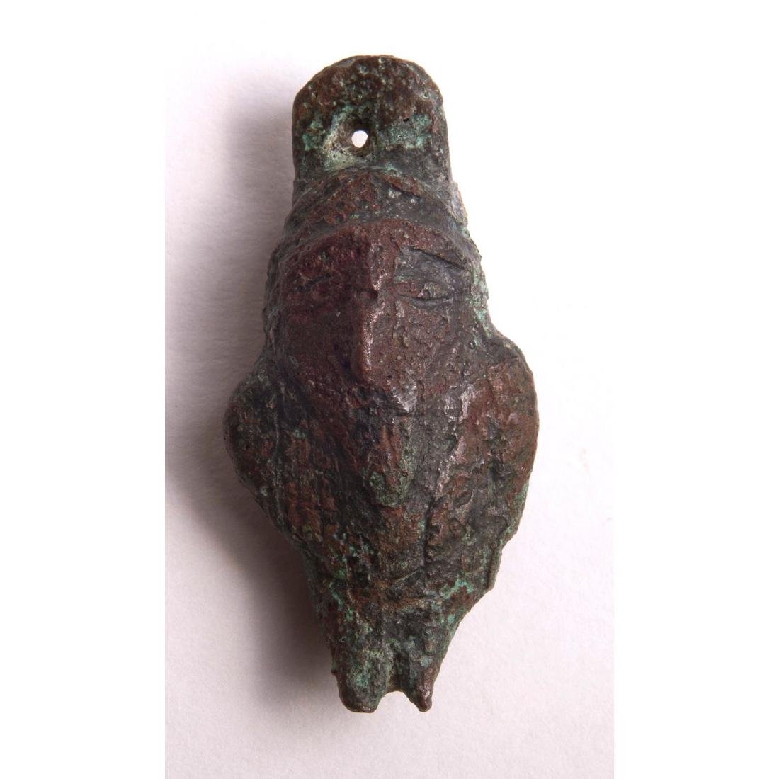 Ancient Phoenician Bronze Owl Amulet c.5th century BC. (1 of 1)