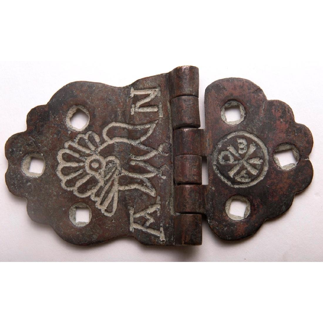Ancient Byzantine Bronze Hinge with Monogram c.6th cent (1 of 1)