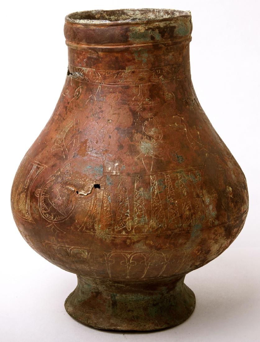 Large Ancient Islamic Seljuk Bronze Vase c.10th century (1 of 3)