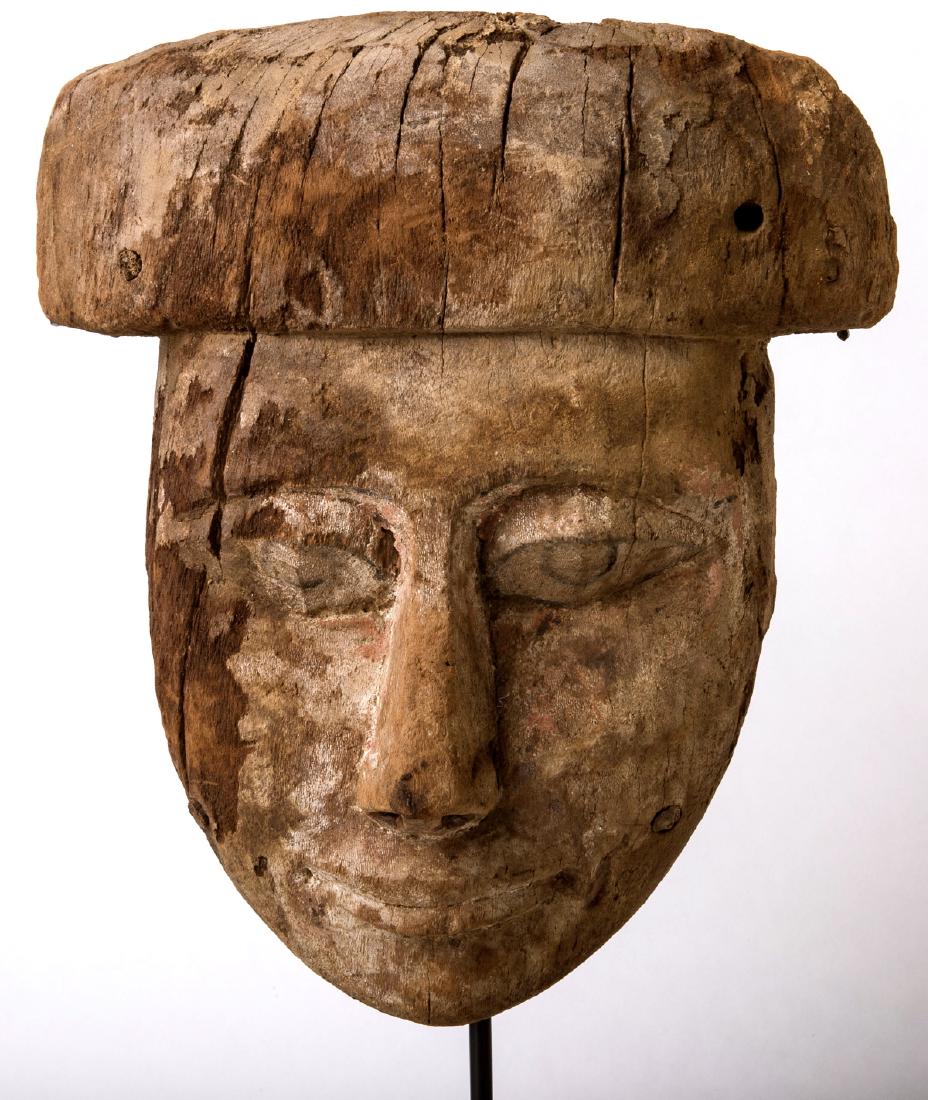 Ancient Egyptian Mummy Wood Mask c.664-332 BC. (1 of 4)