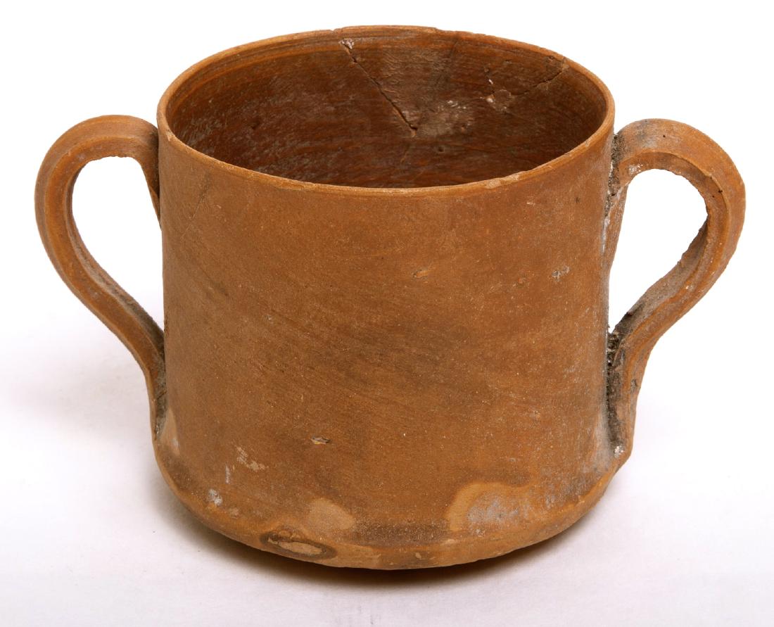 Ancient Roman Red Ware Kantharos, Circa 1st to 3rd Cent (1 of 2)