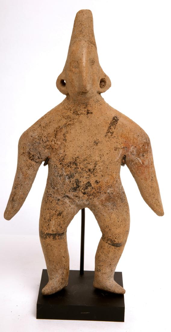 Ancient Pre Columbian Colima Abstract Cone Head Pottery (1 of 3)