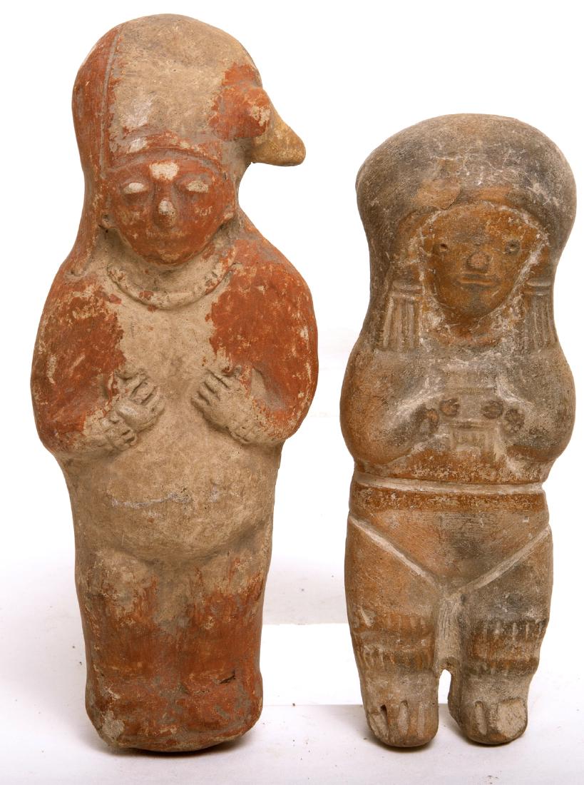 Lot of 2 Ancient Pre Columbian Tumaco/La Tolita Pottery (1 of 2)