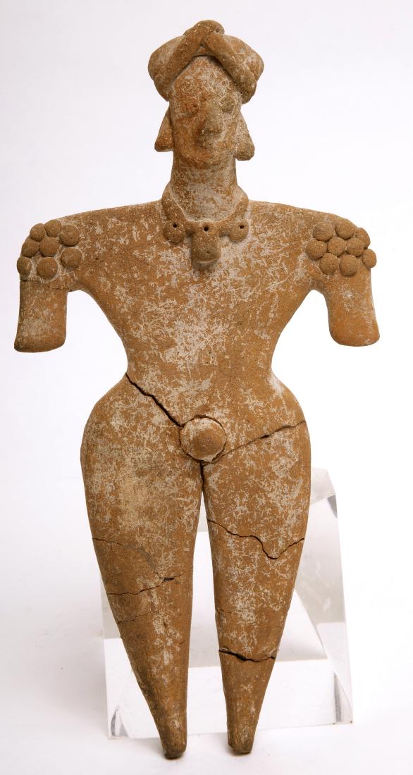 Ancient Pre Columbian Colima Archaic Pottery Figure , (1 of 3)