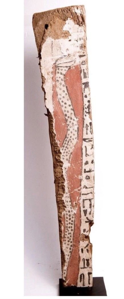Ancient Egyptian Sarcophagus Wood Panel c.664-332 BC. (1 of 2)