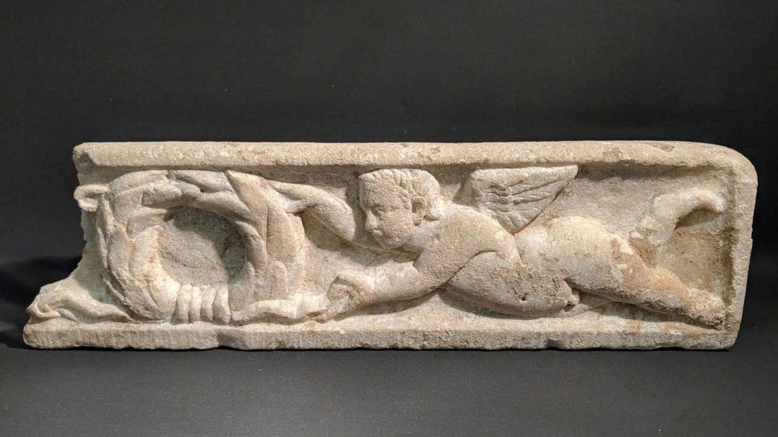 Ancient Roman Marble Sarcophagus Relief fragment c.1st (1 of 5)