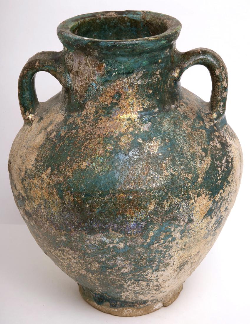 Ancient Persian Kashan Baluster Shape Ceramic Vase Ca. (1 of 2)